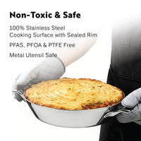 Tri-Ply Stainless Steel 12-Inch Everyday Pan with Glass Lid