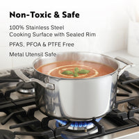 Tri-Ply Stainless Steel
4-Quart Casserole with Glass Lid
