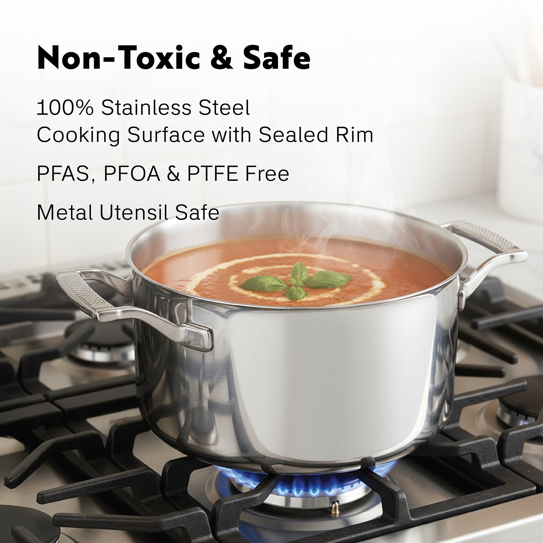 Tri-Ply Stainless Steel
4-Quart Casserole with Glass Lid